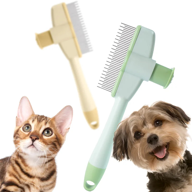 Professional Cat Grooming & De-Shedding Comb – Open Knot Massage Brush for Cats & Kittens