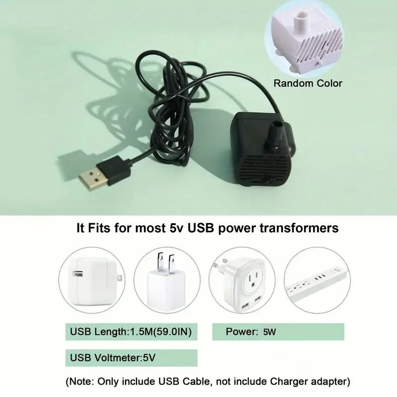 USB Electric Pet Water Fountain β Silent Automatic Drinking Dispenser with Filter for Cats & Small Dogs