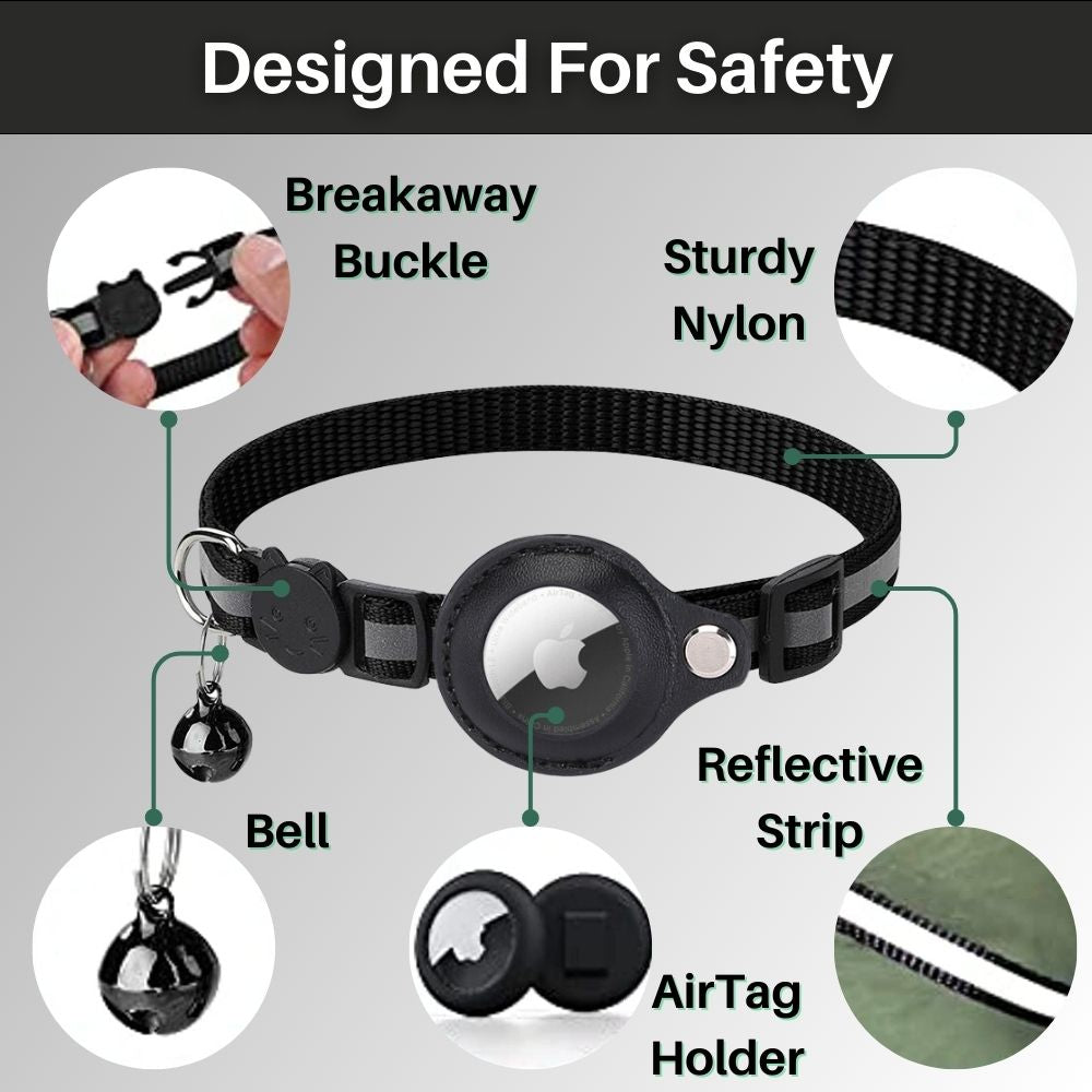 REFLECTIVE AIRTAG CAT COLLAR