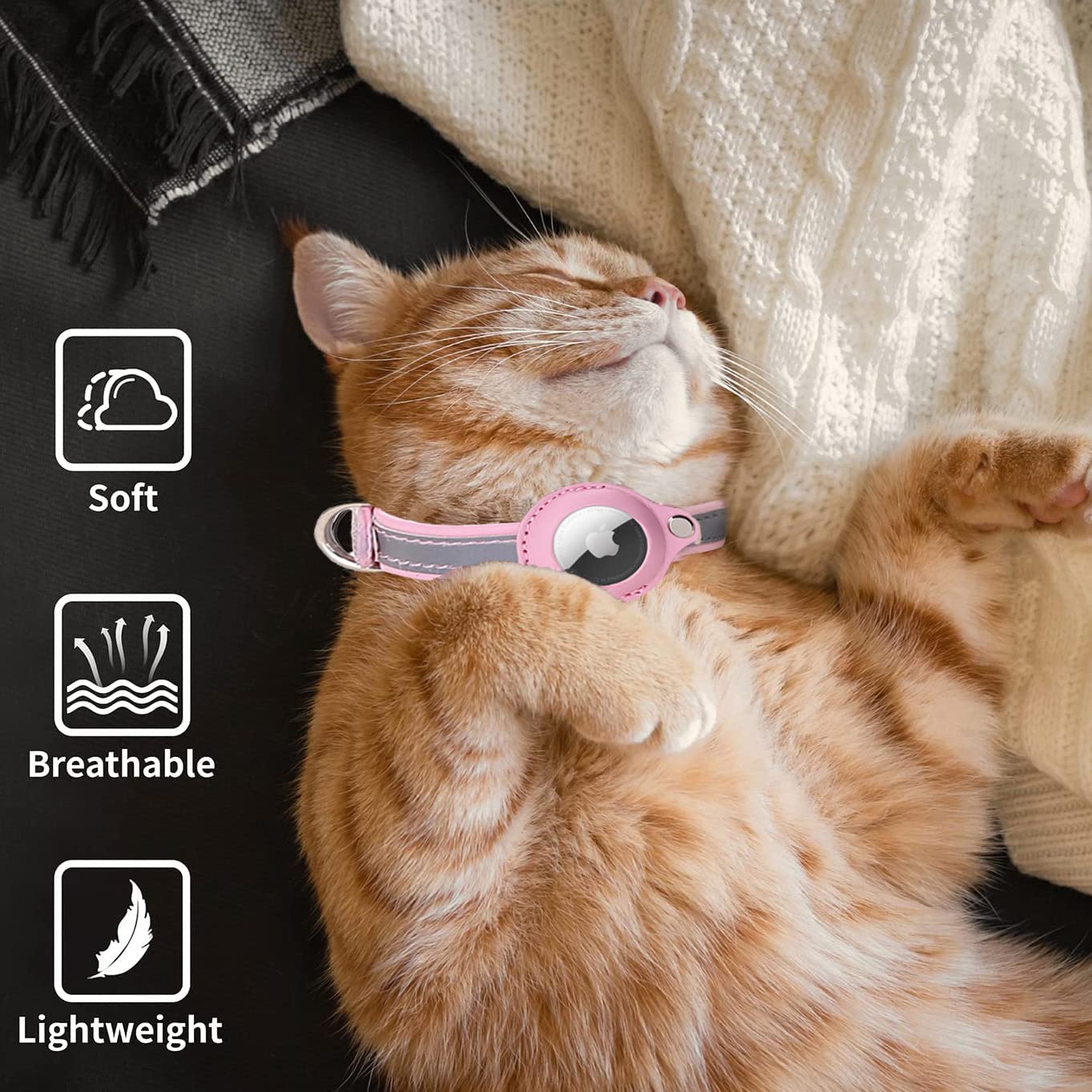 REFLECTIVE AIRTAG CAT COLLAR