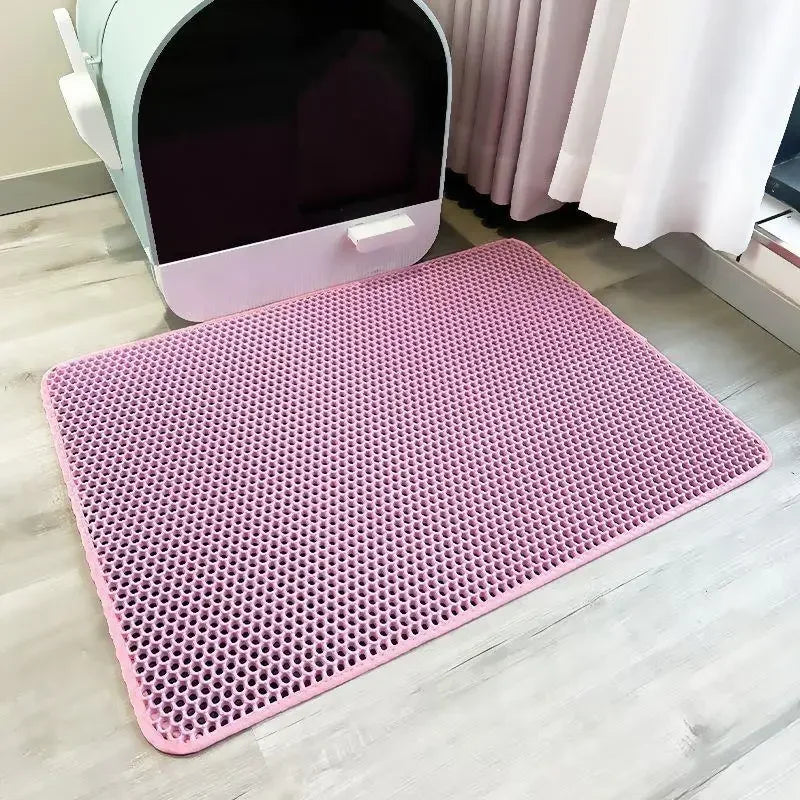 Waterproof Double-Layer Cat Litter Mat – Non-Slip, Washable EVA Clean Pad for Cats