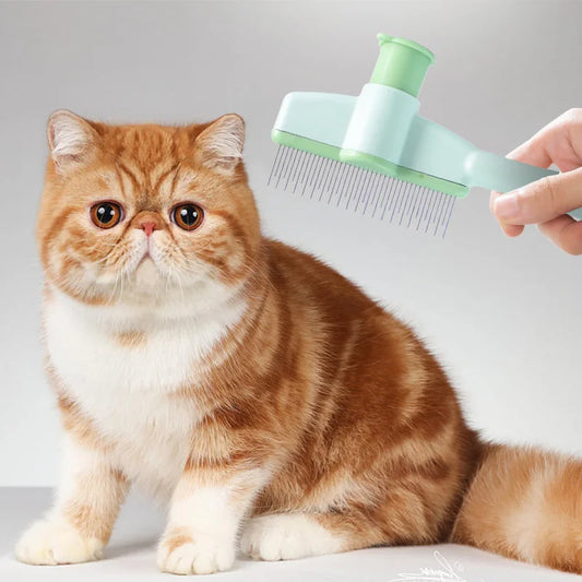 Professional Cat Grooming & De-Shedding Comb – Open Knot Massage Brush for Cats & Kittens
