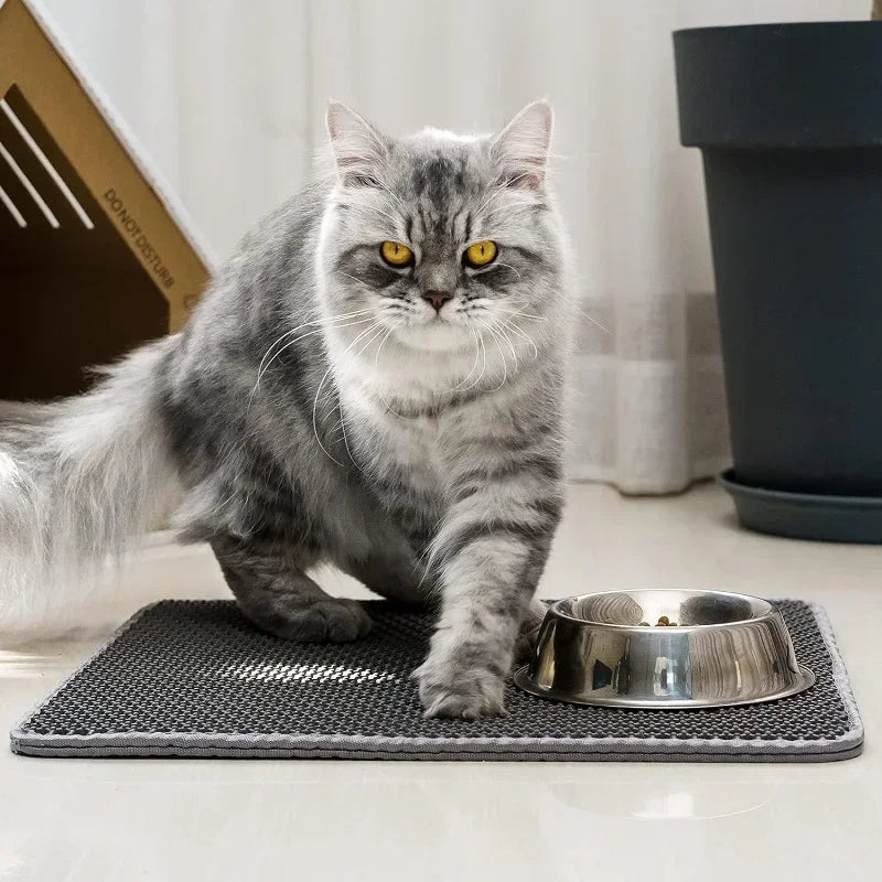 Waterproof Double-Layer Cat Litter Mat – Non-Slip, Washable EVA Clean Pad for Cats